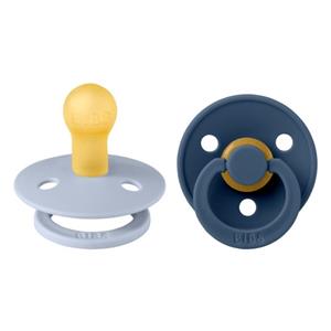 Bibs  Colour Pacifier - Stage 1 Fopspeen - 2 stuks - Dusty Blue / Steel Blue