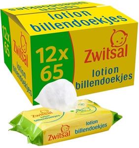 Zwitsal Billendoekjes Lotion 12 x 65 Stuks