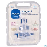 MAM Babyflasche Sauger Weithals, Silikon, Gr. 2, 2er Pack