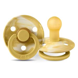 Bibs  Round Pacifier - Stage 1 Fopspeen - 0+ maanden - 2 stuks - Mustard Ivory / Mustard Ivory