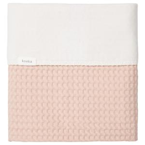 KOEKA Ledikantdeken Cotton Fleece Wafel Amsterdam rosa salt