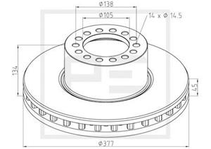 Remschijf PETERS 016.665-00A