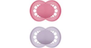 MAM Schnuller Original Pure Silikon, 2 Stk., pink/lila, 16+ Monate