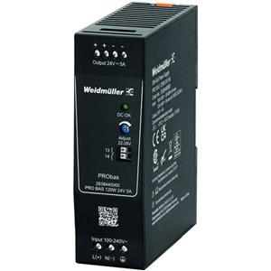 Weidmüller PRO BAS 120W 24V 5A - DC-power supply 120W PRO BAS 120W 24V 5A