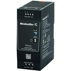 Weidmüller PRO BAS 240W 48V 5A DIN-rail netvoeding Inhoud 1 stuk(s)