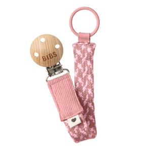 BIBS Pacifier Clip Braided Dusty Pink/Baby Pink 1 st