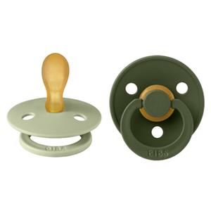 BIBS Fopspeen Colour Symmetrische speen Sage & Hunter Green 6-18 maanden, 2st.