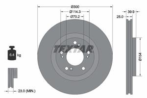 Remschijf PRO TEXTAR 92177803, Vóór, 1 stuk