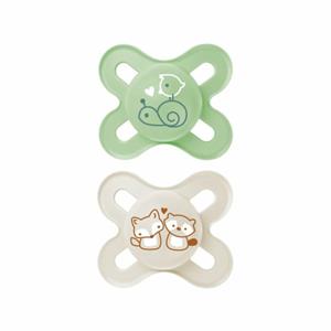 MAM Soother Start Pure Silicone 2 stuks 0-2 maanden Slakken/vossen