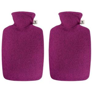 2x Kruiken fuchsia roze 2 liter met viltlook hoes -