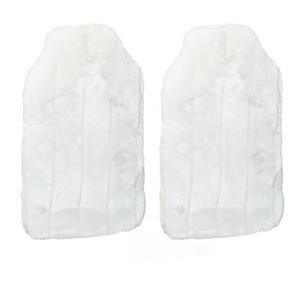 Cepewa Set van 2x stuks warm/heet water kruik met pluche hoes creme/wit 2 liter -