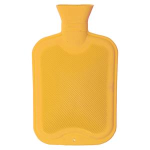 Home & Styling Warmwaterkruik 2 liter van rubber geel -