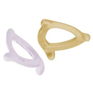 Everyday Baby bijtringen silicone set van 2, zacht yellow / light lavendel