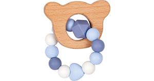 Coppenrath SPIEGELBURG  Silikon-Holz-Bei&szlig;ring, hellblau - BabyGl&uuml;ck