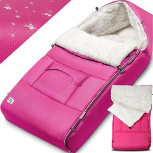 Monzana Babyfußsack Pink 93x56cm gefüttert