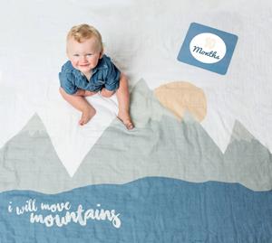 Lulujo Swaddle&Cards I Will move Mountan