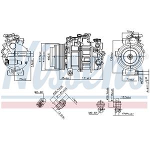 Nissens Airconditioning compressor  890717