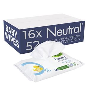 Neutral  Baby Billendoekjes - 16 x 52 = 832 stuks - 0% Parfum