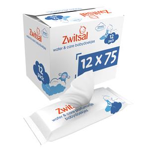 Zwitsal  Water & Care - Billendoekjes - 12 x 75 - 900 babydoekjes