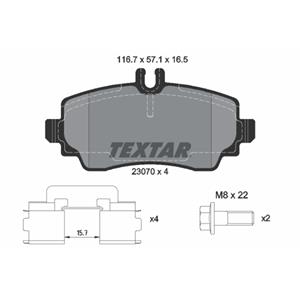 Textar Remblokset, schijfrem  23070 16,5 1 4 T4103