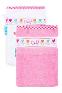 Lief! Set van 2 washandjes  | 