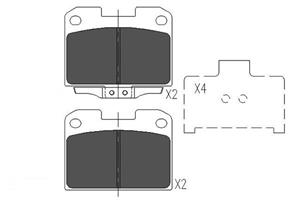 Mitsubishi Remblokken set