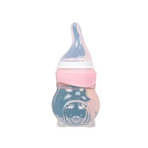 LuxeBass Mini Babyfles met Handvaten | Siroopfles Voedingsfles Melkfles voor Baby | 100ml Roze
