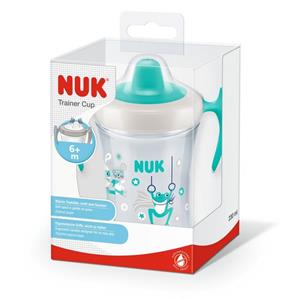 NUK Trainingsbeker 230 ml met zachte tuit, lekvrij vanaf 6 maanden petrol