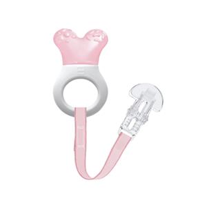 MAM Kühlbeißring mit Clip Mini Cooler & Clip 2+ Monate, 1 Stk, rosa