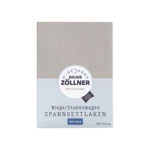 Zöllner JULIUS ZÖLLLNER hoeslaken Jersey taupe 40 x 90 cm