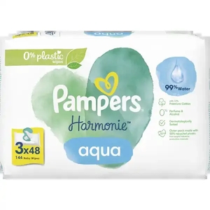 Pampers Harmonie Water Babydoekjes - 3 x 48 stuks