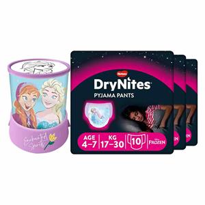 Frozen Led Projector Lamp en DryNites Girl 4-7 jaar Pakket