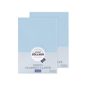 JULIUS ZÖLLNER Hoeslaken dubbelpak Jersey blauw