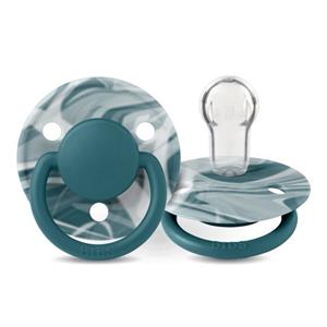 Bibs  De Lux Pacifier - One Size Fopspeen - 2 stuks - Forest Lake White