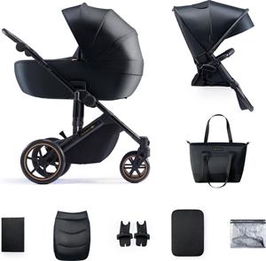 Kinderkraft Kinderwagen  Prime2 2-in-1 Venezian Black Incl. Accessoires