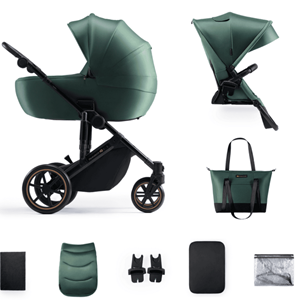 Kinderkraft Kinderwagen  Prime2 2-in-1 Dark Green Incl. Accessoires