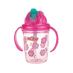 Nuby Antilekbeker 240ml roze 12+ maanden assorti 1 Stuks