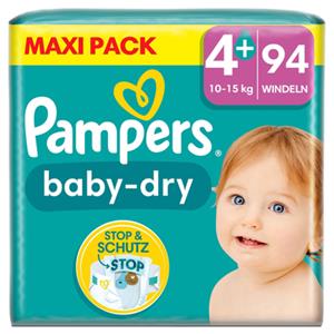 Baby-Dry luiers, maat 4+, 10-15kg, Maxi Pack (1 x 94 luiers)