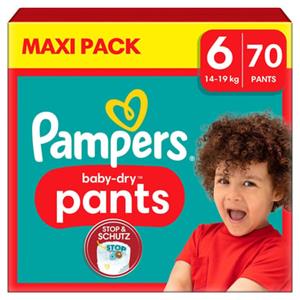 Pampers Baby-Dry Pants, Gr. 6 Extra Large 14-19 kg, Maxi Pack (1 x 70 Pants)