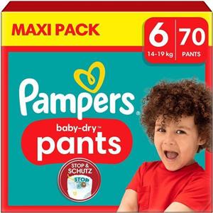 Pampers Baby-Dry Pants, Gr. 6 Extra Large 14-19 kg, Maxi Pack (1 x 70 Pants)