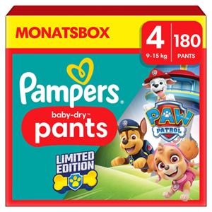 Pampers Baby-Dry Pants Paw Patrol, maat 4 Maxi, 9-15kg, maandbox (1 x 180 luiers