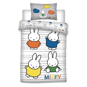 Nijntje Babydekbedovertrek Miffy - 100 x 135 cm - 40 x 60 cm - Katoen