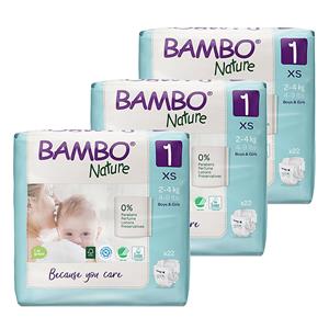 Bambo Nature Luier Maat 1 Voordeelverpakking 66 stuks