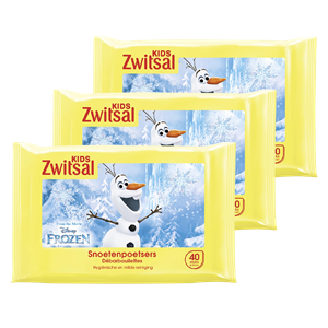 Zwitsal  Kids Frozen Snoetenpoetsers - 3 x 40 Monddoekjes - Voordeelpack