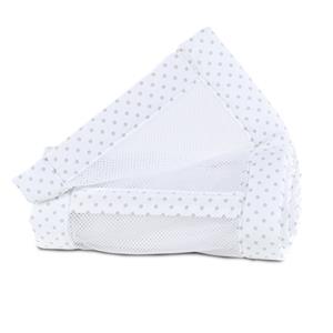 babybay Nestje Mesh-Piqué voor Maxi, Boxspring en Comfort wit stippen 168x24 cm
