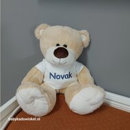 Knuffel Beer Boris Kraamcadeau met naam op shirtje