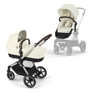 Cybex Eos Lux Kinderwagen - Taupe Frame - Seashell Beige