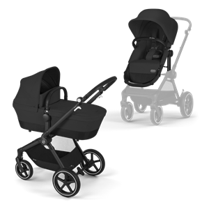 Cybex Eos Lux Kinderwagen - Zwart Frame - Moon Black