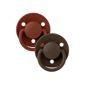 Bibs  De Lux Pacifier - One Size Fopspeen - 2 stuks - Rust / Mocha