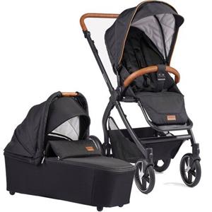 Gesslein Combi-kinderwagen FX4 Soft+ mit Aufsatz Style, schwarz/cognac